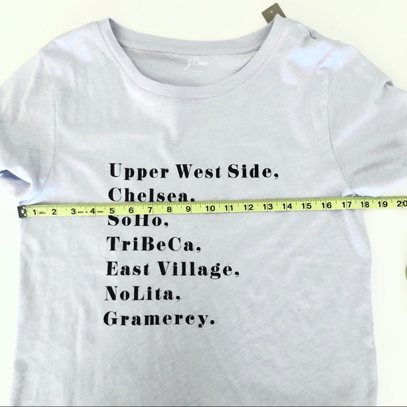 J Crew New York neighborhood t shirt.Blue. M. NWT - Picture 6 of 8